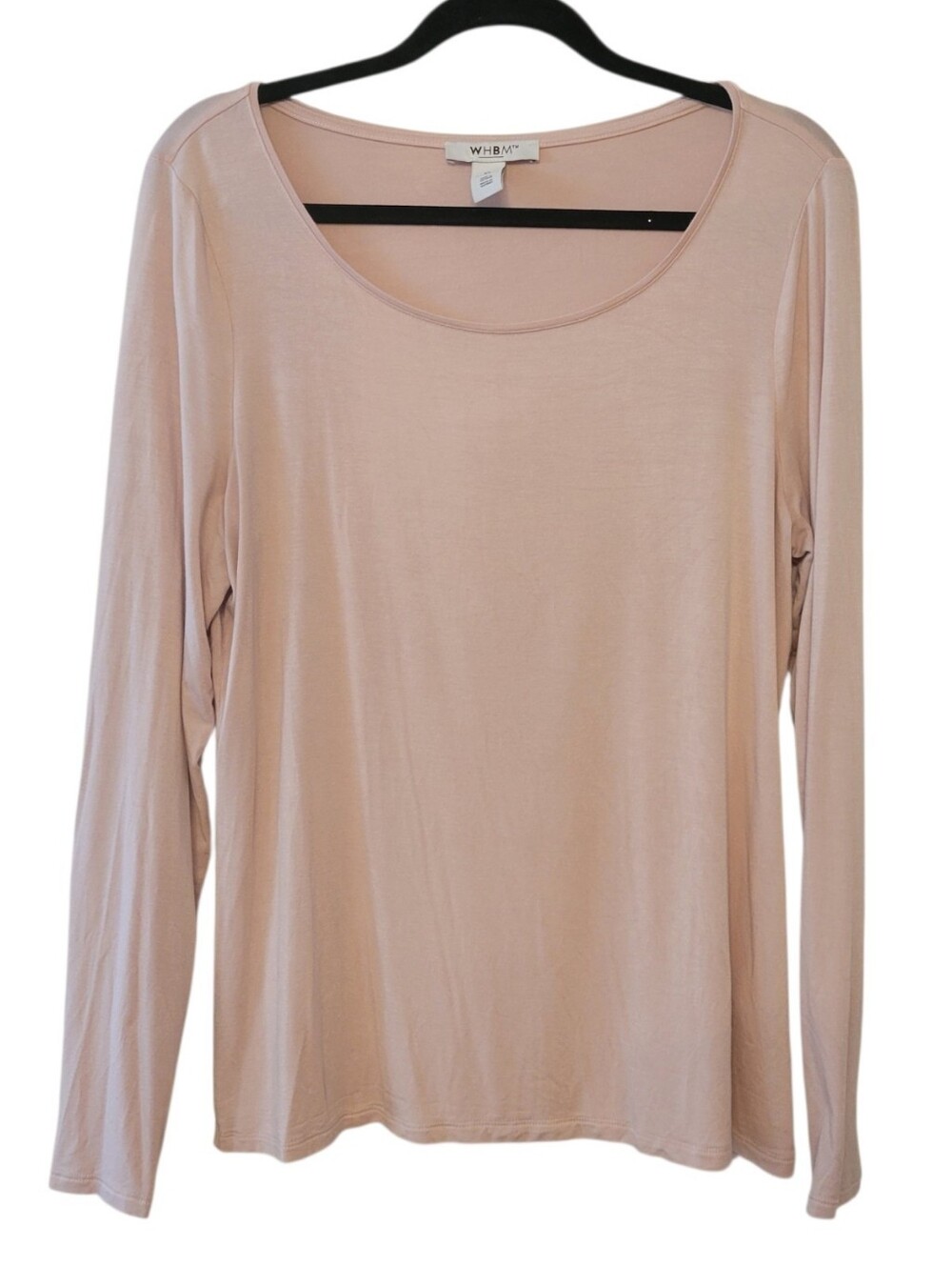 WHBM Pink‎ Blush Scoopneck Stretchy Top Size XL